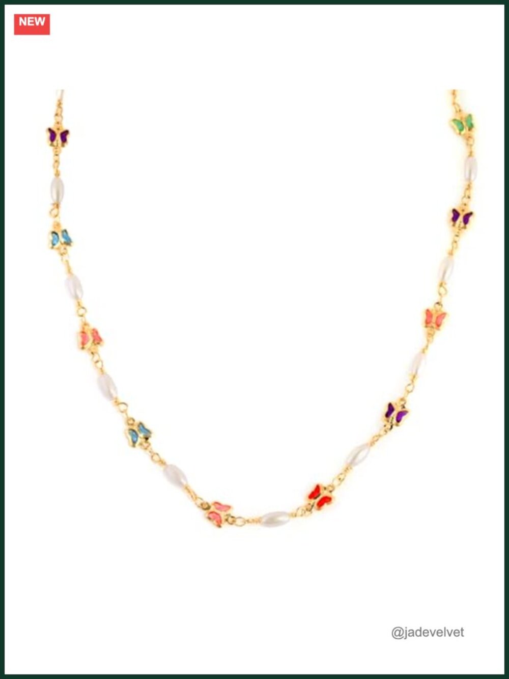 Dainty 14K Gold Y-Shaped Layered Beaded Chain Necklace Trendy Drop Jewelry Gift